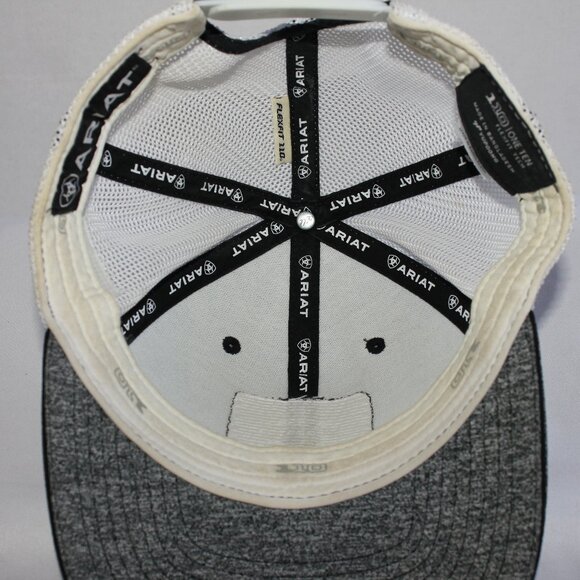 Ariat Men's Flexfit 110 Mexican Flag Gray Trucker Hat Cap One Size Snapback - Picture 9 of 12